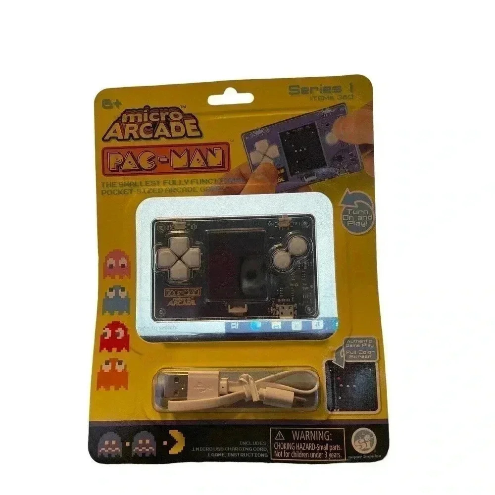 New Micro Arcade Pac-Man Full Color Screen Series 1 Bandai Namco FACTORY SEALED